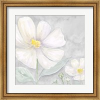 Peaceful Repose Floral on Gray III Fine Art Print