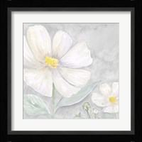 Peaceful Repose Floral on Gray III Framed Print