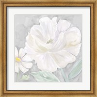 Peaceful Repose Floral on Gray IV Fine Art Print