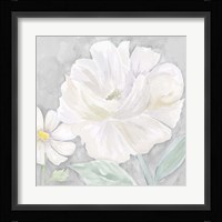 Peaceful Repose Floral on Gray IV Framed Print