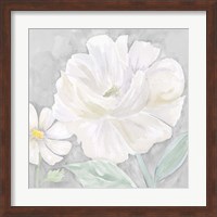 Peaceful Repose Floral on Gray IV Fine Art Print