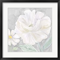 Peaceful Repose Floral on Gray IV Framed Print