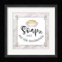 Bath Humor Soap Framed Print