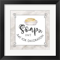 Bath Humor Soap Framed Print