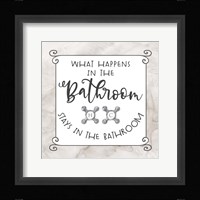 Bath Humor What Happens Framed Print
