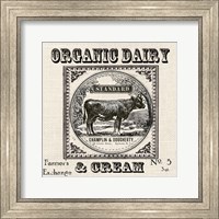 Farmhouse Grain Sack Label Cow Fine Art Print