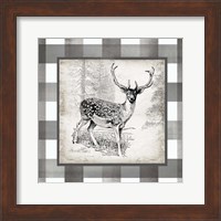 Buffalo Check Deer Neutral I Fine Art Print