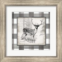 Buffalo Check Deer Neutral I Fine Art Print