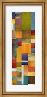 Color Panels with Olives Stripes Fine Art Print