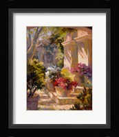 Flowered Courtyard Fine Art Print