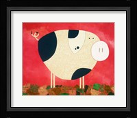 Pig Newton Framed Print