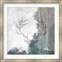Deer and Mountains 1 Fine Art Print