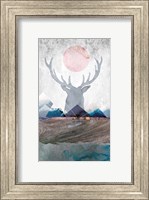 Deer and Mountains 2 Fine Art Print
