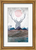 Deer and Mountains 2 Fine Art Print