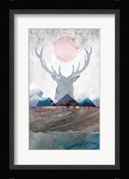 Deer and Mountains 2 Fine Art Print