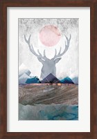 Deer and Mountains 2 Fine Art Print