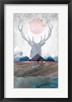 Deer and Mountains 2 Fine Art Print