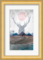 Deer and Mountains 2 Fine Art Print