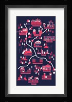 The Walking Dead Map Fine Art Print