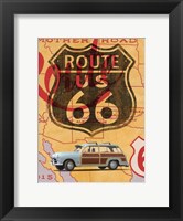 Route 66 Vintage Postcard Fine Art Print