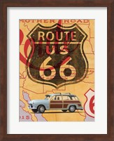 Route 66 Vintage Postcard Fine Art Print