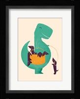 TRex and the Basketful of Wiener Dogs Fine Art Print