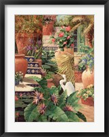 Floral Fractal with Egret Fine Art Print
