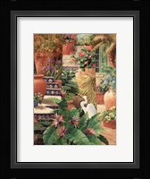 Floral Fractal with Egret Fine Art Print