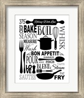 Culinary Love 1 (black & white) Fine Art Print