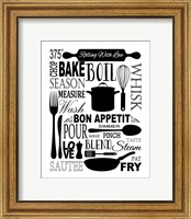 Culinary Love 1 (black & white) Fine Art Print