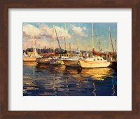 Boats on Glassy Harbor Fine Art Print