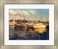 Boats on Glassy Harbor Fine Art Print