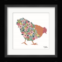 Floral Rooster Fine Art Print