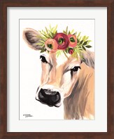 Jersey Cow with Floral Crown Fine Art Print