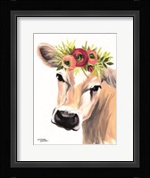Jersey Cow with Floral Crown Fine Art Print