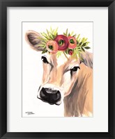 Jersey Cow with Floral Crown Fine Art Print