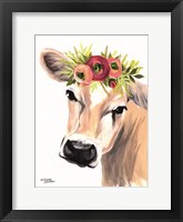 Jersey Cow with Floral Crown Fine Art Print
