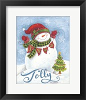 Jolly Snowman Fine Art Print