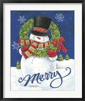 Merry Snowman Fine Art Print