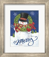 Merry Snowman Fine Art Print