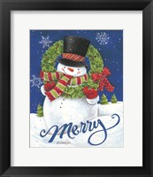 Merry Snowman Fine Art Print
