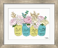 Floral Canning Jars Fine Art Print