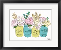 Floral Canning Jars Fine Art Print