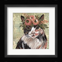 Cat with Floral Crown Fine Art Print