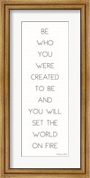 Be Who You Were Created to Be Fine Art Print