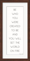 Be Who You Were Created to Be Fine Art Print