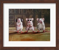 Three Wise Mice Fine Art Print