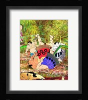 Japanese Footbridge Mishap Fine Art Print