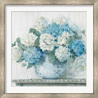 Blue Hydrangea Cottage Crop Fine Art Print