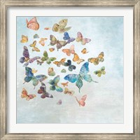 Beautiful Butterflies v3 Sq Light Fine Art Print